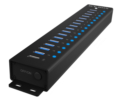 Hub USB ICY BOX HUB 17-portowy z portem USB 3.2 Gen 1 Type-A IB-HUB1717-U3
